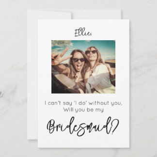 Carte de proposition de Bridesmaid