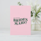 Carte de proposition de Bridesmaid (Debout devant)