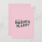 Carte de proposition de Bridesmaid (Devant / Derrière)
