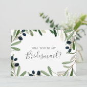 Carte de proposition de Bridesmaid de la Branche d (Debout devant)