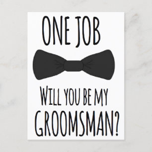 Carte de proposition de Bridesmaid Groomsman