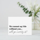 Carte de proposition de célébrant à la typographie (Debout devant)