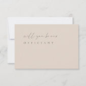 Carte de proposition de célébrant élégante et mode (Devant)
