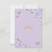 Carte de Proposition de Cour de Quinceanera Fleuri (Dos)