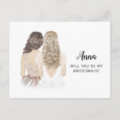 Carte de Proposition de Demoiselle d'Honneur (Devant)