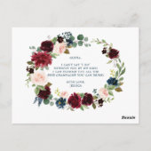 Carte de proposition de demoiselle d'honneur à fle (Dos)