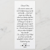 Carte de Proposition de Demoiselle d'Honneur avec  (Dos)