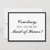 Carte de Proposition de Demoiselle d'Honneur Class (Devant)
