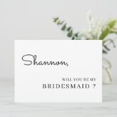 Carte de Proposition de Demoiselle d'Honneur Éléga (Debout devant)