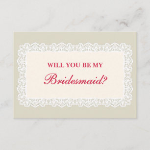Carte de Proposition de Demoiselle d'Honneur en De