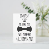 Carte de proposition de demoiselle d'honneur et ga (Debout devant)