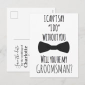 Carte de proposition de demoiselle d'honneur et ga (Devant / Derrière)