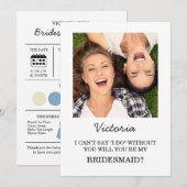 Carte de Proposition de Demoiselle d'Honneur Fanta (Devant / Derrière)