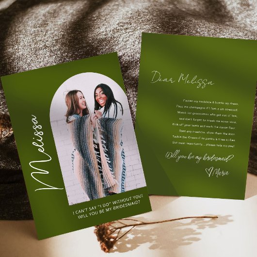 Carte de proposition de demoiselle d'honneur minim