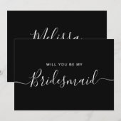 Carte de Proposition de Demoiselle d'Honneur Minim (Devant / Derrière)