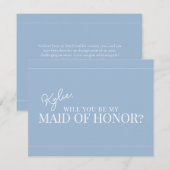 Carte de Proposition de Demoiselle d'Honneur Moder (Devant / Derrière)