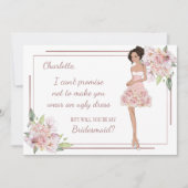 Carte de proposition de demoiselle d'honneur perso (Devant)