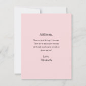 Carte de proposition de demoiselle d'honneur 'Rais (Dos)