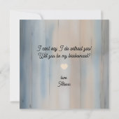 Carte de Proposition de Demoiselle d'Honneur Rusti (Dos)