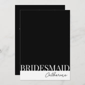 Carte de Proposition de Demoiselles d'Honneur Mode (Devant / Derrière)