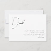 Carte de proposition de fabricant de calligraphie  (Dos)