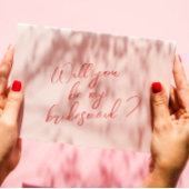 Carte de proposition de femme d'affaires rose mode