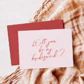 Carte de proposition de femme d'affaires rose mode