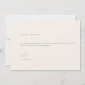 Carte de proposition de femme de chambre bleue crè (Dos)