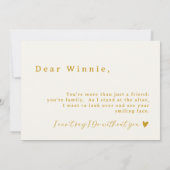 Carte de proposition de femme de chambre Creamy Wh (Dos)