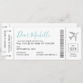 Carte de proposition de femme de chambre de mariag (Devant / Derrière)