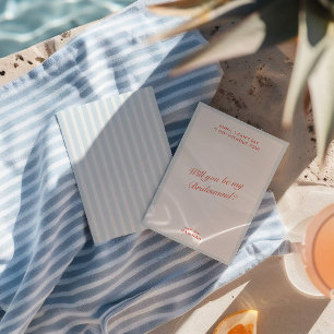 Carte de proposition de femme de chambre Vintage r