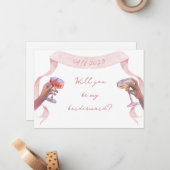 Carte de proposition de femme de ménage rose éléga (Devant/Arrière en situation)