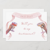 Carte de proposition de femme de ménage rose éléga (Devant / Derrière)