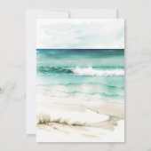 carte de proposition de fille de fleur de plage tr (Dos)