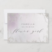 Carte de proposition de fille de fleurs ombre viol (Devant)