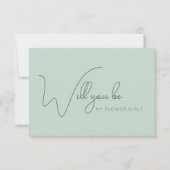 Carte de proposition de fille de la calligraphie d (Devant)