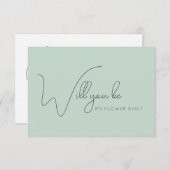 Carte de proposition de fille de la calligraphie d (Devant / Derrière)