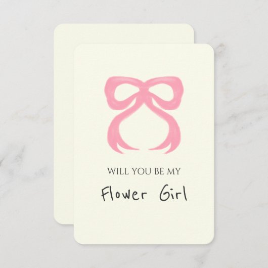 Carte de proposition de fille Whimsical Chic Rose (Devant / Derrière)
