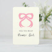 Carte de proposition de fille Whimsical Chic Rose  (Debout devant)