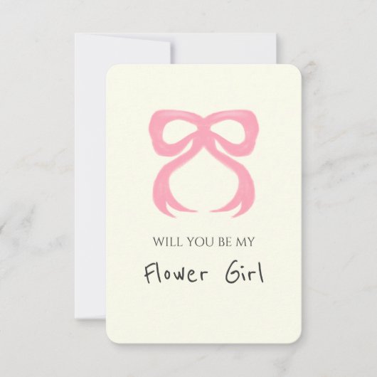 Carte de proposition de fille Whimsical Chic Rose  (Devant)