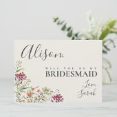 Carte de proposition de fleur sauvage Meadow Bride (Debout devant)