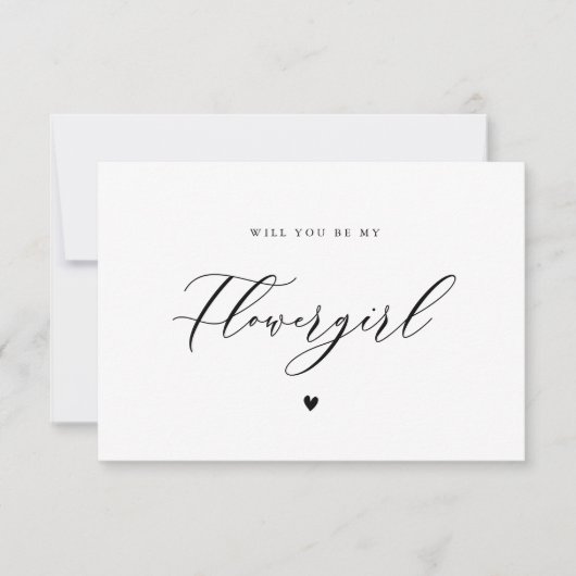 carte de proposition de fleuriste de script modern (Devant)