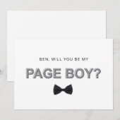 Carte de proposition de garçon de page à contour g (Devant / Derrière)