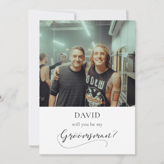 Carte de proposition de garçon d'honneur avec call (Devant)