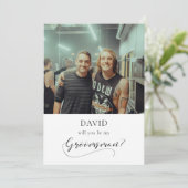 Carte de proposition de garçon d'honneur avec call (Debout devant)