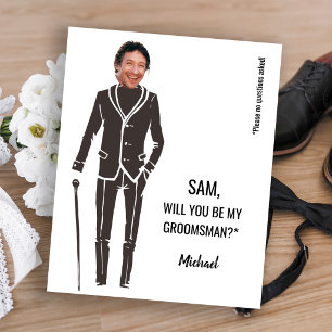 Carte de proposition de garçon d'honneur drôle de