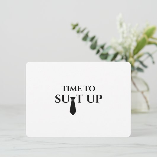 Carte de Proposition de Garçon d'Honneur Élégante  (Debout devant)