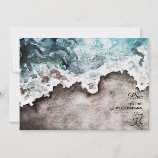 Carte de proposition de garçon d'honneur rustique  (Dos)