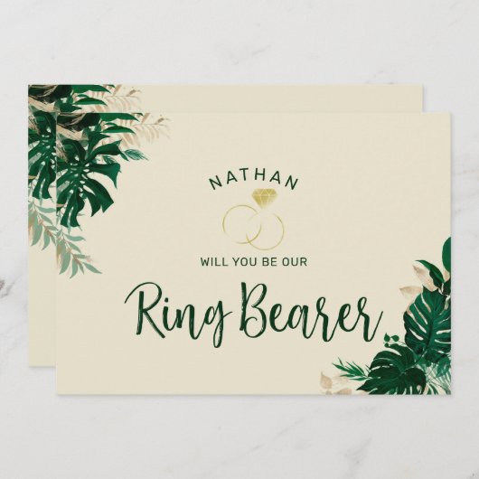 Carte de Proposition de Garçon d'Honneur Thème Tro (Devant / Derrière)