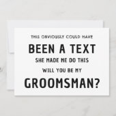 Carte de Proposition de Garçons d'Honneur Drôle |  (Devant)